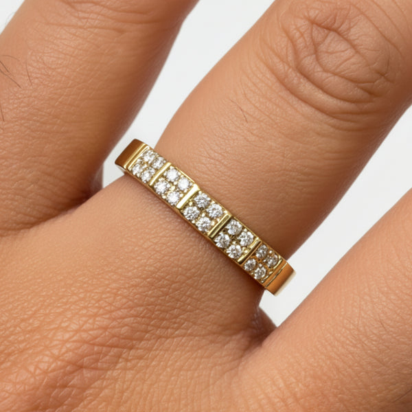 Bague Demi Tour Or Jaune 750/1000
