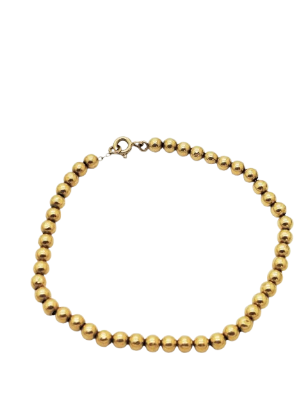 Bracelet Maillon Boule en Or Jaune 18K 3.05g