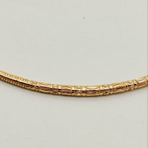 Collier Ras du Cou Jonc en Or Jaune 18k