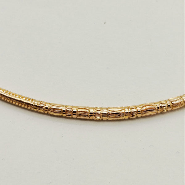 Collier Ras du Cou Jonc en Or Jaune 18k