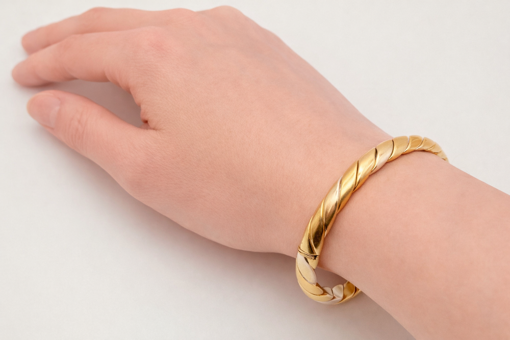 Bracelet en Or Jaune et Blanc 18K - 28.55 Grs