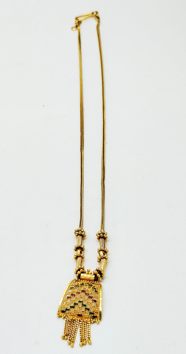 Collier Princesse Fantaisie en Or Jaune 22 carats 12.73 Grs