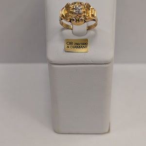Bague en or jaune 18K Taille-55