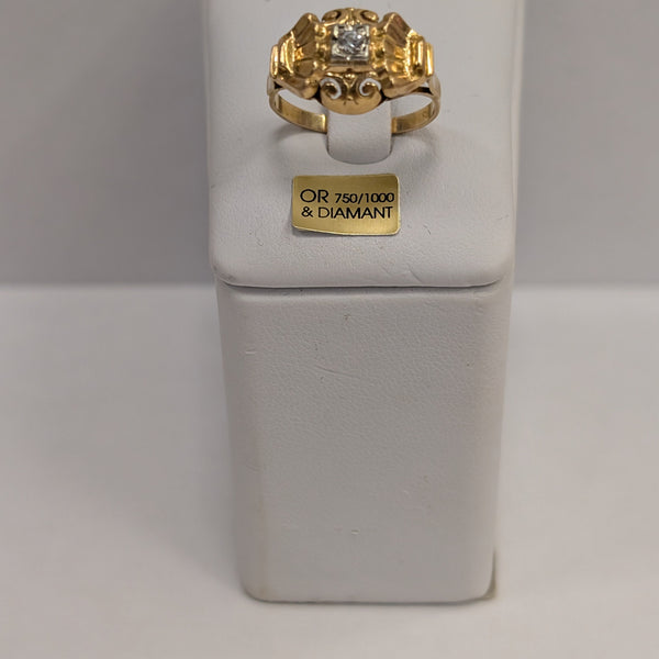 Bague en or jaune 18K Taille-55