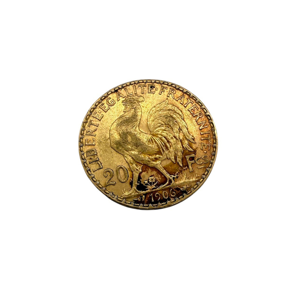 Pièce rare 20 francs or Marianne coq 1906 - 6.43G