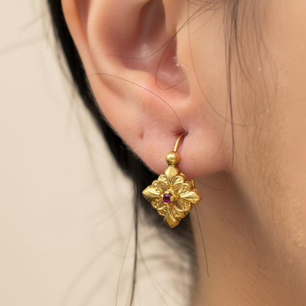 Boucles d'oreilles en Or Jaune 18k