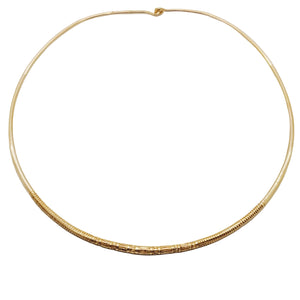 Collier Ras du Cou Jonc en Or Jaune 18k