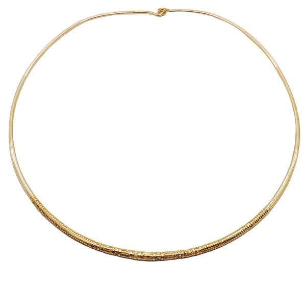 Collier Ras du Cou Jonc en Or Jaune 18k