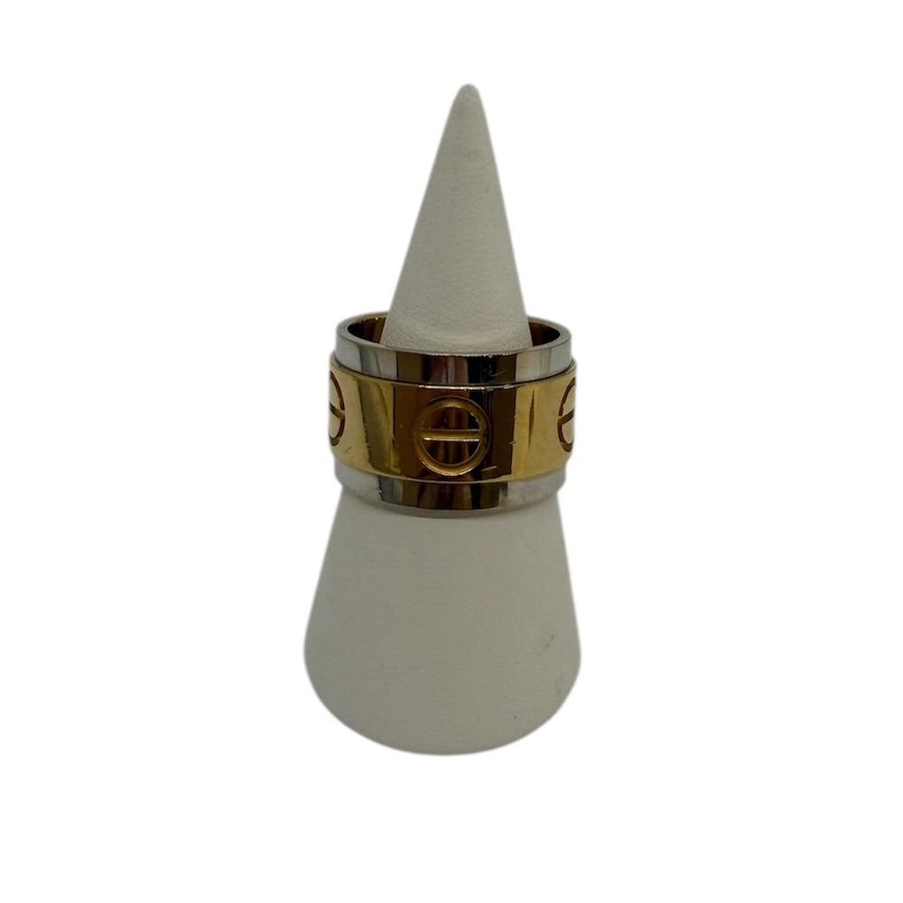 Bague en Or Jaune et Blanc 18K - Taille 62