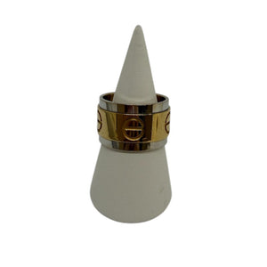 Bague en Or Jaune et Blanc 18K - Taille 62