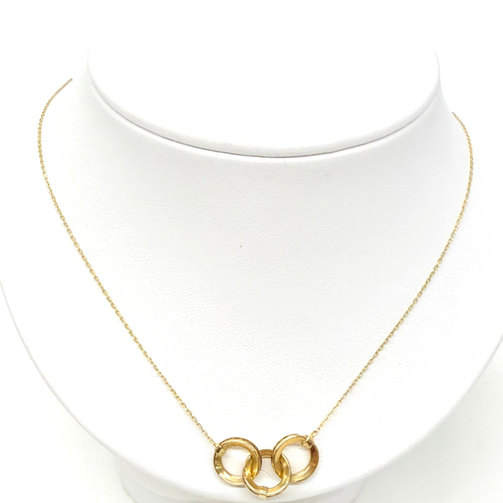Collier Ras du Cou Or Jaune 18k avec Zirconium Poids-2.24 Grs