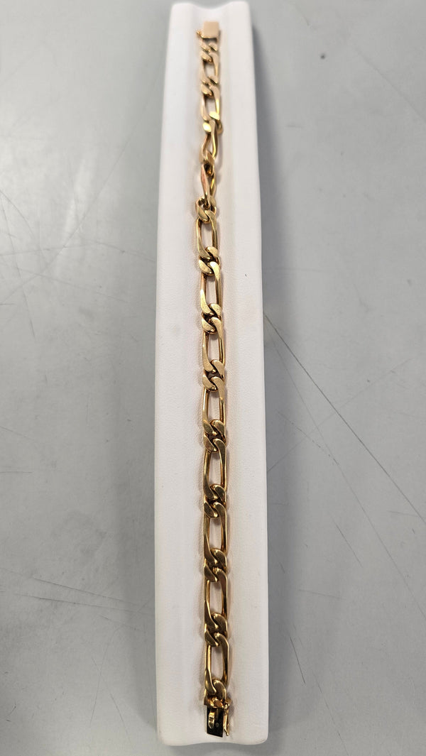 Bracelet Gourmette en Or Jaune 18K- 24.92g