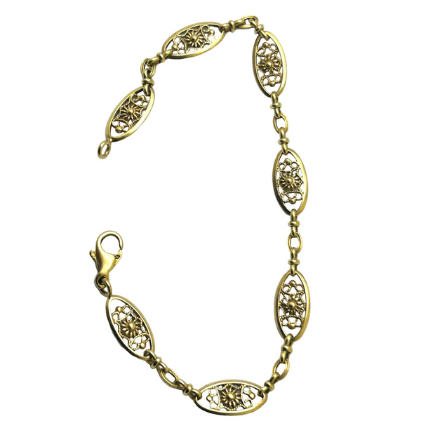 Bracelet Filigrane en Or Jaune 18 Carats