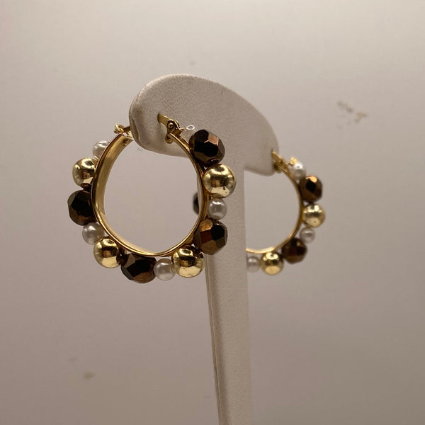 Boucles d'oreilles créoles en Or 18K - 6.42g