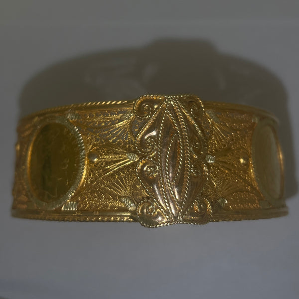 Bracelet manchette en Or jaune 18K 48.98 Grs