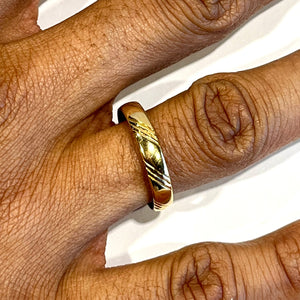 Bague Alliance Or Jaune 18K - 3.01Grs - T62