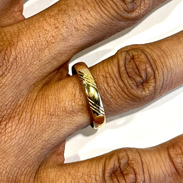 Bague Alliance Or Jaune 18K - 3.01Grs - T62
