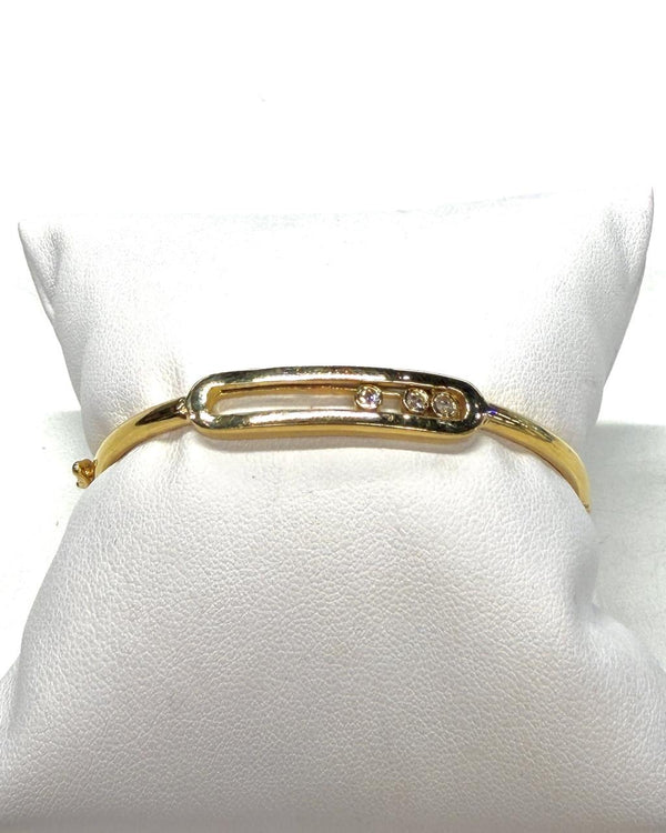 Bracelet Jonc Or Jaune 18 K - 8.31 Grs