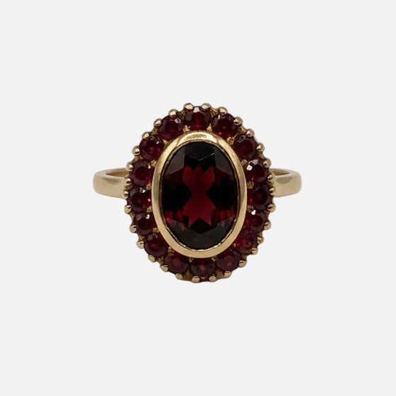 Bague marguerite en or jaune 18k -  4.90 G