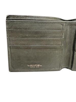 Portefeuille Lancel en crocodile noir