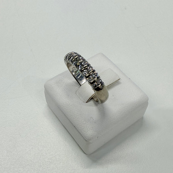 Bague en diamants en or gris 18k Taille-54