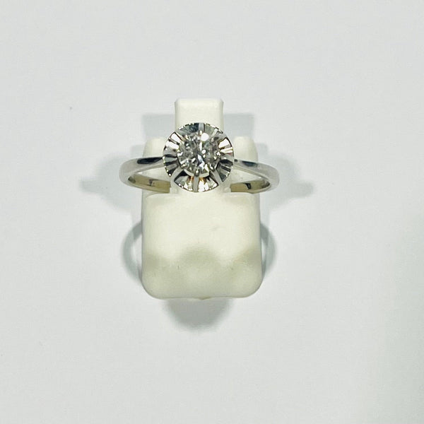 Bague Empierrée en Diamant en Or Blanc 18 Carats