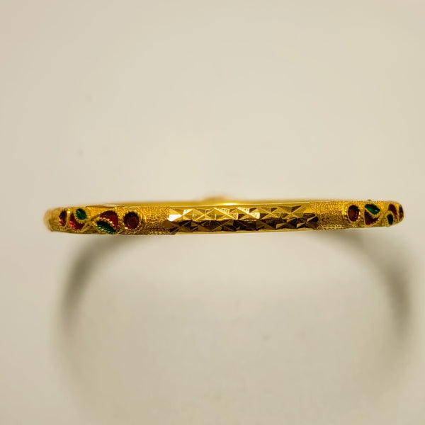 Bracelet Jonc en Or Jaune 18 Carats avec Oxyde