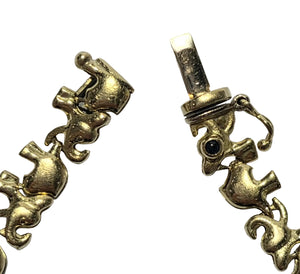 Bracelet maille éléphants en or 18 carats