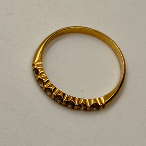 Bague Demi Tour en Or Jaune 18K Taille-56