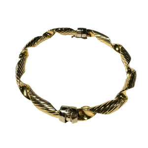 Bracelet Jonc Torsadé Or 18 K