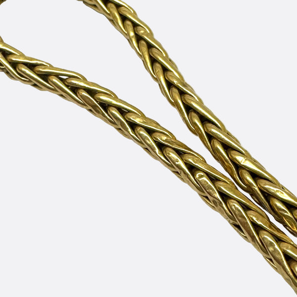 Bracelet maillé palmier en or 18K - 19.5 cm - 8.71gr