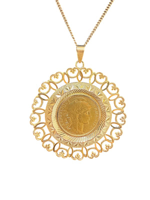 Pendentif Porte Pièce Or Jaune 18K 13.58 Grs