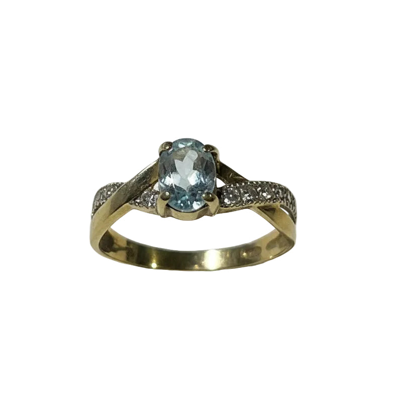 Solitaire en Or jaune 18K - Taille 53 - 1.85G