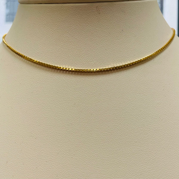 Collier Ras du Cou Or Jaune Vénitien 18K Lg40cm