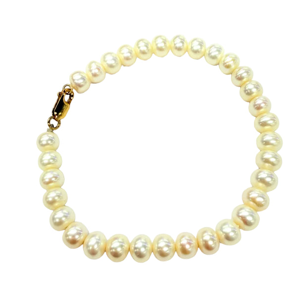 Bracelet perle de luxe en Or jaune 18K