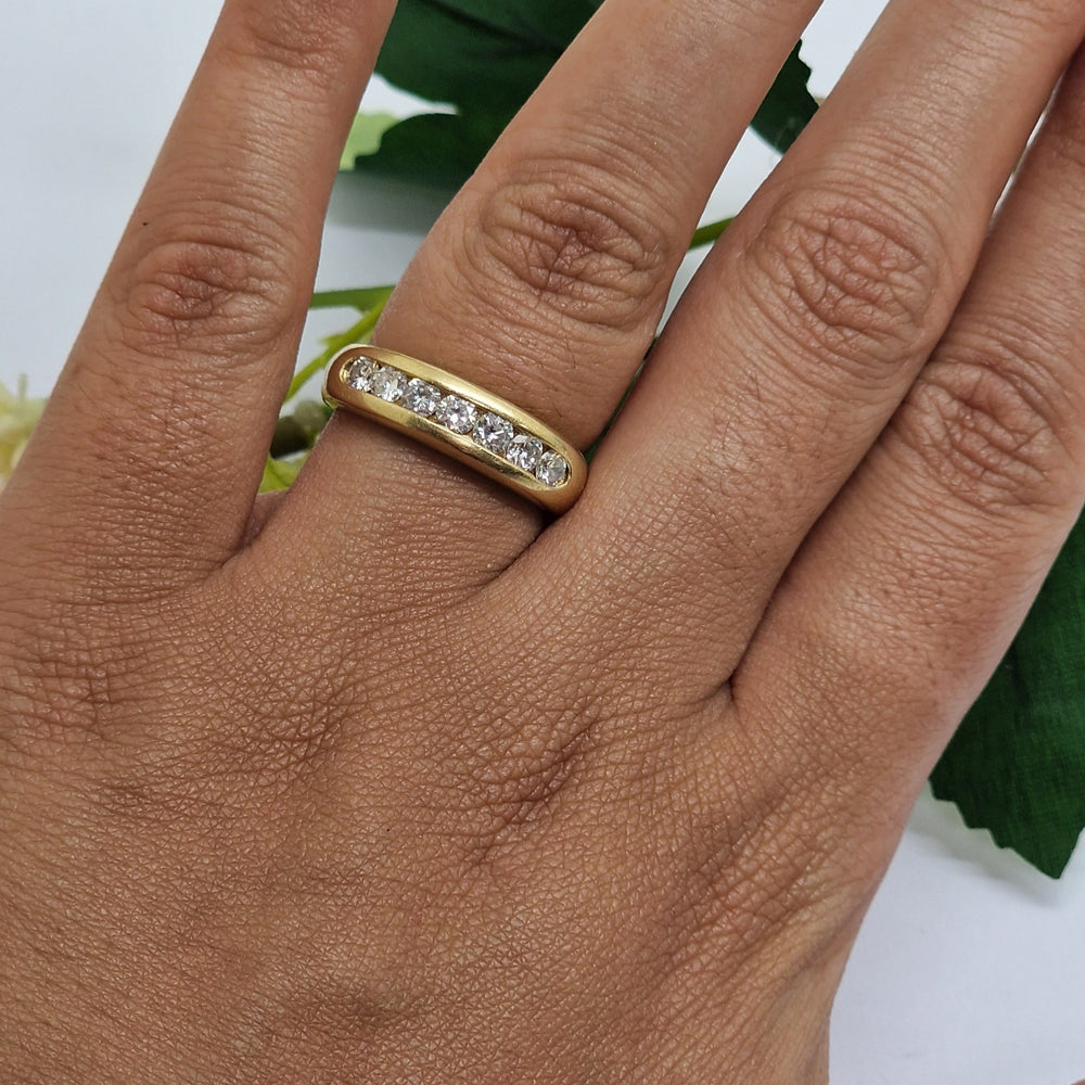 Bague Demi Tour en or jaune 18K Taille-54