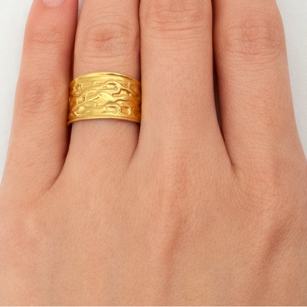 Bague en or jaune 18K - taille 56 - 1.8 G