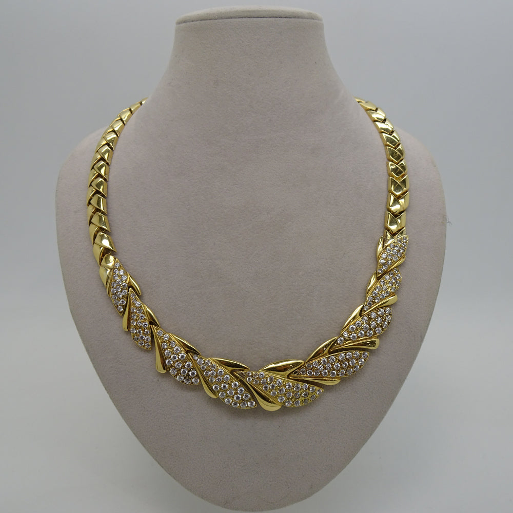 Collier Princesse Or Jaune 750 avec Oxyde de Zirconium - 55.84 Grs