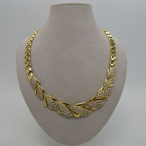 Collier Princesse Or Jaune 750 avec Oxyde de Zirconium - 55.84 Grs
