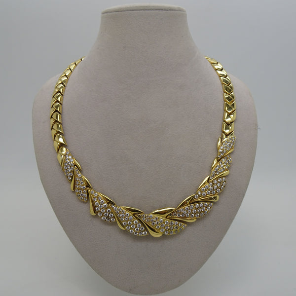 Collier Princesse Or Jaune 750 avec Oxyde de Zirconium - 55.84 Grs