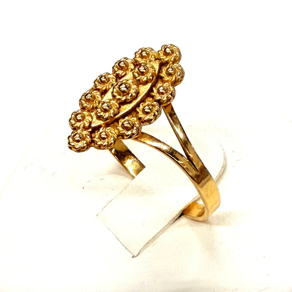 Bague Marquise en Or Jaune 18k Taille-57