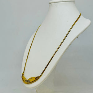 Collier Princesse Or Jaune 18k avec Diamants 10