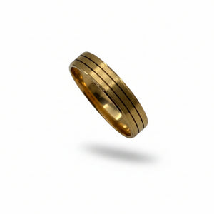 Bague Alliance Or Jaune et Blanc 18K -  T61 - 3.07gr