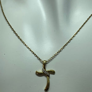 Pendentif Croix en Or Jaune 18K - 1.30g