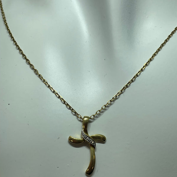 Pendentif Croix en Or Jaune 18K - 1.30g