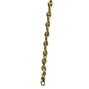 Bracelet Maillon Grain de Café en Or Jaune 18k