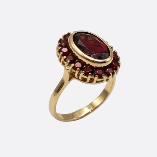 Bague marguerite en or jaune 18k -  4.90 G