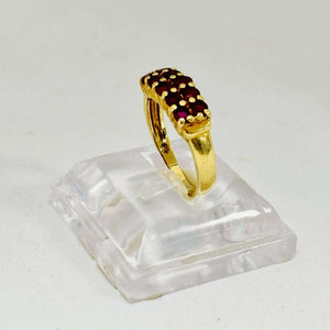 Bague Or Jaune 18 Carats avec 10 Pierres 3.60 Taille 50