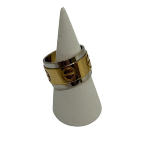 Bague en Or Jaune et Blanc 18K - Taille 62