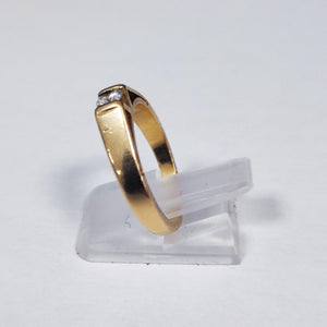 Bague en Or Jaune & Or Blanc 18K – Taille 54